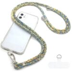 首掛けストラップ スマホストラップ 吊り下げ スマホ全機種対応 紐6mm*160mm ネックストラップ 落下防止 スマホアクセサリ-