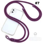 首掛けストラップ スマホストラップ 吊り下げ スマホ全機種対応 紐 7mm*150mm ネックストラップ 落下防止 スマホアクセサリ- ストラップ