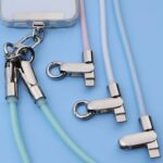 充電できる スマートフォン ネックストラップ USB Type-C to C ケーブル PD60W急速充電 携帯ストラップ ネックストラップ 充電 ケーブル