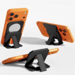 iPhone・スマホ 通用Magsafe対応ケース 強力磁 ケース 角度調節可能 折れ畳式 カード収納可能 ケース magsafe対応収納ケース