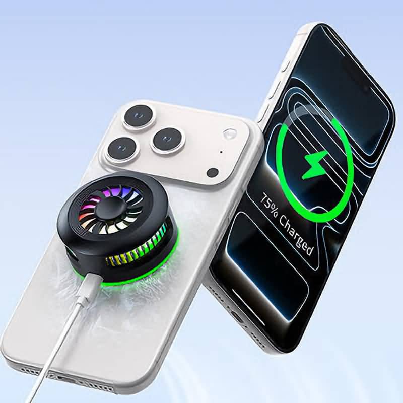 AC01122026020-06 磁気式 スマホ散熱器 Qi2.2 25Wワイヤレス充電器 スマホ冷却ファン タブレット 冷却ファン iPhone/iPad 冷却 半導体 Magsafe スマホ散熱器