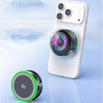 磁気式 スマホ散熱器 Qi2.2 25Wワイヤレス充電器 スマホ冷却ファン タブレット 冷却ファン iPhone/iPad 冷却 半導体 Magsafe スマホ散熱器