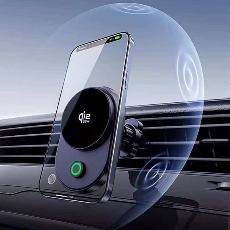AC01122026032-04 MagSafe対応 車載ホルダー Qi2.2ワイヤレス充電器 PD25W 快速充電器 ワイヤレスチャージャー エアコン吹出口