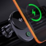 MagSafe対応 車載ホルダー Qi2.2ワイヤレス充電器 PD25W 快速充電器 ワイヤレスチャージャー エアコン吹出口