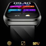 [技適マーク取得済み] 1.83inch 大画面 QS66 スマートウォッチ 1000mAh大容量バッテリー内蔵 通話機能付き 多機能腕時計 多国言葉(日本語)対応 スマートウォッチ