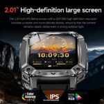 [技適マーク取得済み] 2.01inch 大画面 スマートウォッチ 1400mAh大容量バッテリー内蔵 通話機能付き 多機能腕時計