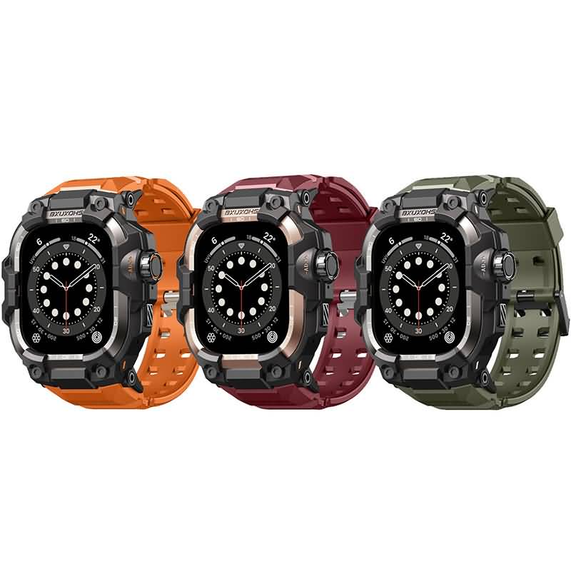 アップルウォッチ バンド 一体型バンド メタル ケース一 保護ケース 一体型 高級 Apple watch