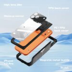 iPhone 17 shellbox PC+TPU+PETケース magsafe対応ケース iPhone17pro 防水カバー IPX68防水 TPUケース 全面保護 スマホ防水袋