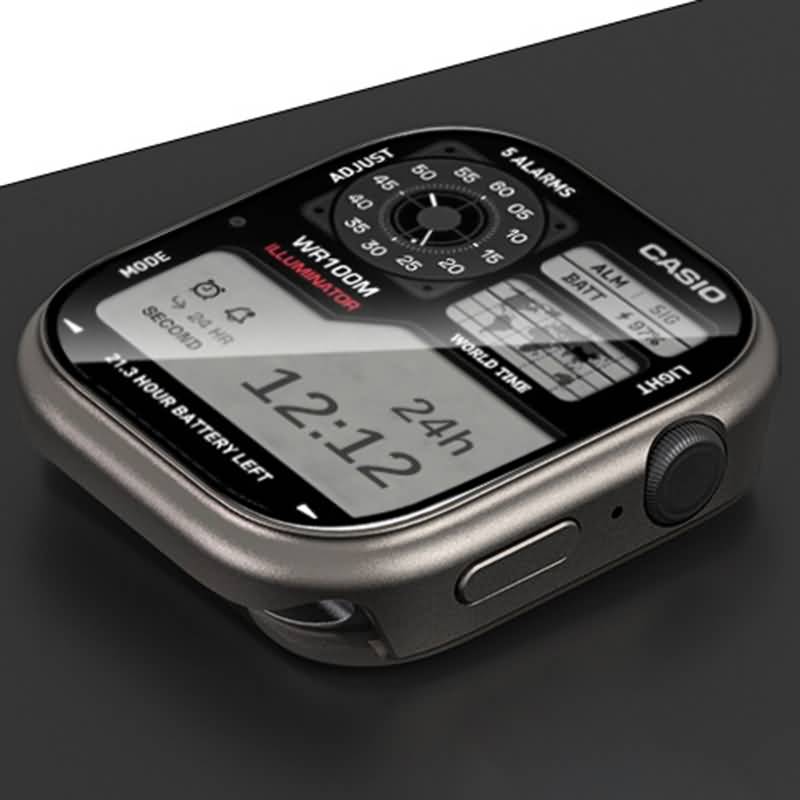 AppleWatch S11/S10 42/46mm アップルウォッチ 専用 ケース TPU+アルミニウム合金+ガラスフィルム構造 AppleWatch Ultra 49mm 保護ケース