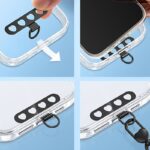 メタル製 スマホストラップ用 背面 シールパッド ネックストラップ ストラップホルダー アクセサリー