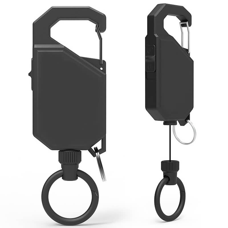 リールキーホルダー カラビナ付き 鍵の紛失防止 アウトドア キャンプ 最長60cm伸縮可能 携帯 鍵 車のキー 財布 紛失 忘れ物対策