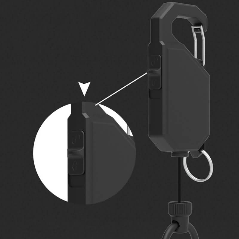 リールキーホルダー カラビナ付き 鍵の紛失防止 アウトドア キャンプ 最長60cm伸縮可能 携帯 鍵 車のキー 財布 紛失 忘れ物対策