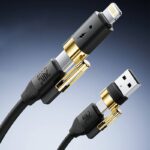 240W ハイグレード 4in1 ケーブル   TYPE C Lightning 多機種対応 充電ケーブル 1/2m 高耐久 断線防止 ケーブル black/gray 全2色 SKU:AC02082026031 - Image 3