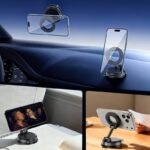 両面吸着 magsafe対応車載ホルダー  マグネット式 真空 スマホホルダー 多機能スマホホルダー 真空吸着式 携帯電話ホルダー 360度回転 電動真空吸着式スマホホルダー全3色 SKU:AC02132026004 - 画像 (11)