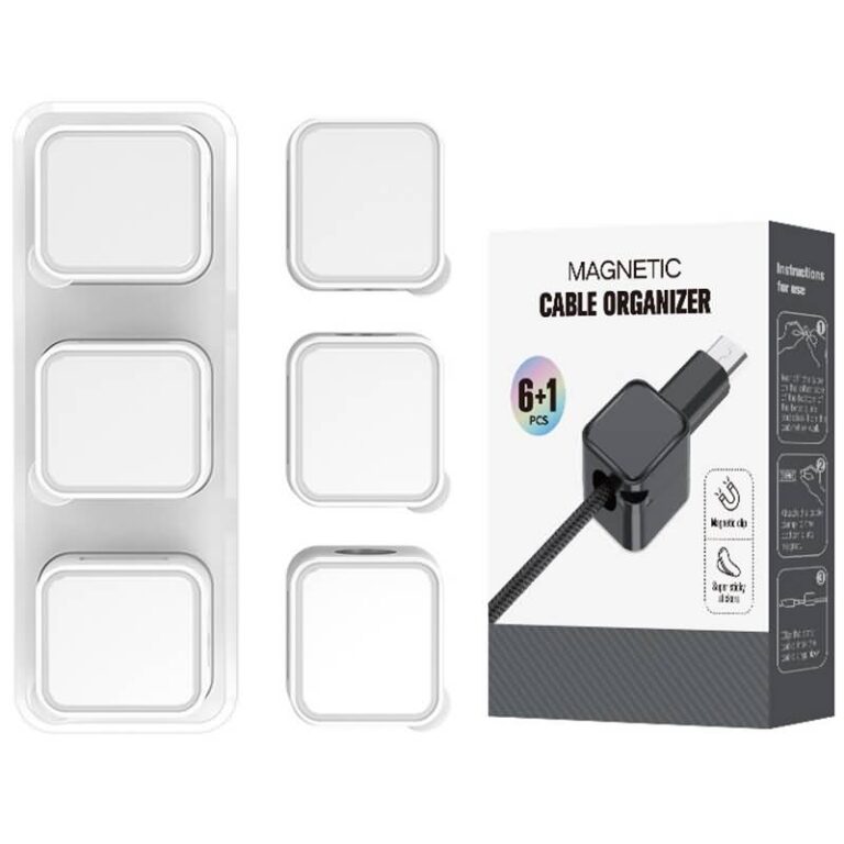 ケーブルホルダー マグネット式 ケーブルクランプ ケーブル管理 (6個/セット）スマートホルダー イヤホン スマホ充電用ケーブル