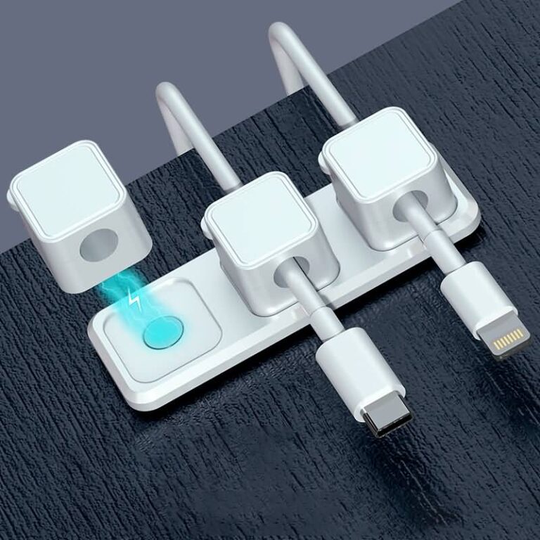 ケーブルホルダー マグネット式 ケーブルクランプ ケーブル管理 (6個/セット）スマートホルダー イヤホン スマホ充電用ケーブル