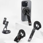 多機能適用 折れ畳式 スマホスタンド ホルダー 360度角度自由転回 Magsafe対応 スマホ スタンド 多場所対応可能 スマートフォンホルダー