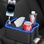 車用アームレスト収納ボックス  車内収納ボックス  電話ホルダー 隙間収納 ウォーターボトル  スマホ カー用品 ドライブ 車用品 カー用品 全5色 SKU:AC02142026002