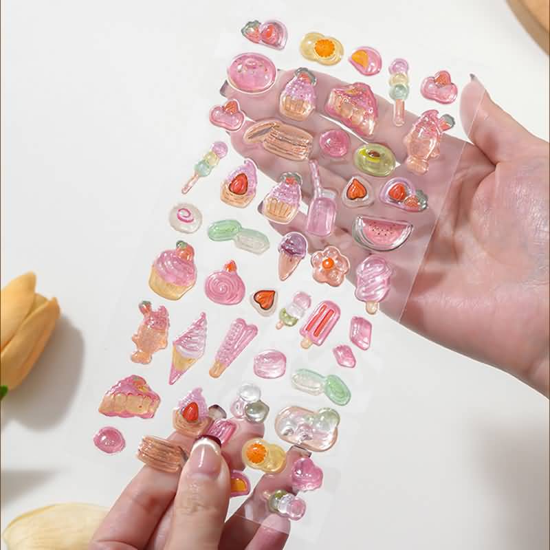 [ロット要求10枚] 3D 立体 シール ぷっくり シール【1枚】立体 3Dシール ぷくぷくシール