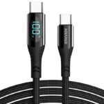 USB Type C ケーブル 100W PD対応 急速充電 LEDデジタル電源表示 240W PD対応 Type-c ケーブル データ転送 充電ケーブル