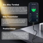 USB-C to USB-C 急速充電ケーブル 240W超急速充電 E-Markerチップ搭載 高耐久ナイロン編み  480Mbpsデータ転送 Type-C to Type-Cケーブル SKU:AC0228202609 - Image 6