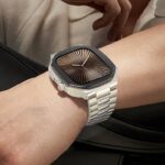 アップルウォッチ ケース 一体型 バンド メタル製バンド Apple Watch 44mm 45mm 合金 ベルト appleWatch ベルト