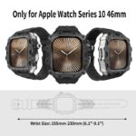 アップルウォッチ ケース 一体型 バンド 亜鉛合金ケース シリコンバンド Apple Watch 46mm 44mm 45mm 合金 ベルト