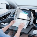 運転席 取付カンタン 車載テーブル 車用 ハンドル テーブル ステアリングテーブル 車用トレイ PC作業と食事に最適