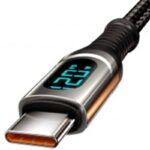 Type-C to Type-C PD対応最大120W 急速充電 1m /2m Type-c 充電ケーブル LEDデジタル電源表示 USB PD ケーブル 高性能充電ケーブル