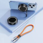 USB-C コネクタ キーホルダータイプ マグネットリングホルダー付き急速充電ケーブル Apple Watch磁気充電 to USB C ケーブル キーホルダータイプ