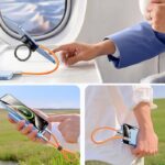 USB-C コネクタ キーホルダータイプ マグネットリングホルダー付き急速充電ケーブル Apple Watch磁気充電 to USB C ケーブル キーホルダータイプ