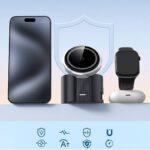 PD25W 快速充電器 3in1 ワイヤレスチャージャー QI2.2 ワイヤレス充電器 iPhone充電器 type- C