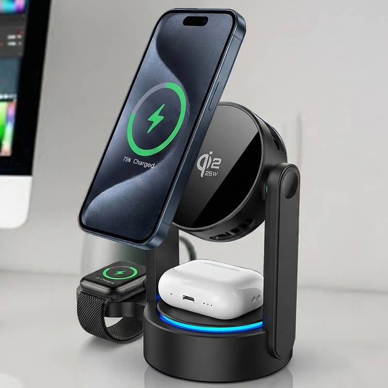 PD25W 快速充電器 3in1 ワイヤレスチャージャー QI2.2 ワイヤレス充電器 iPhone充電器
