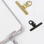 ステンレス製 0.02mm薄型 スマホストラップ用 背面 シールパッド ネックストラップ ストラップホルダー