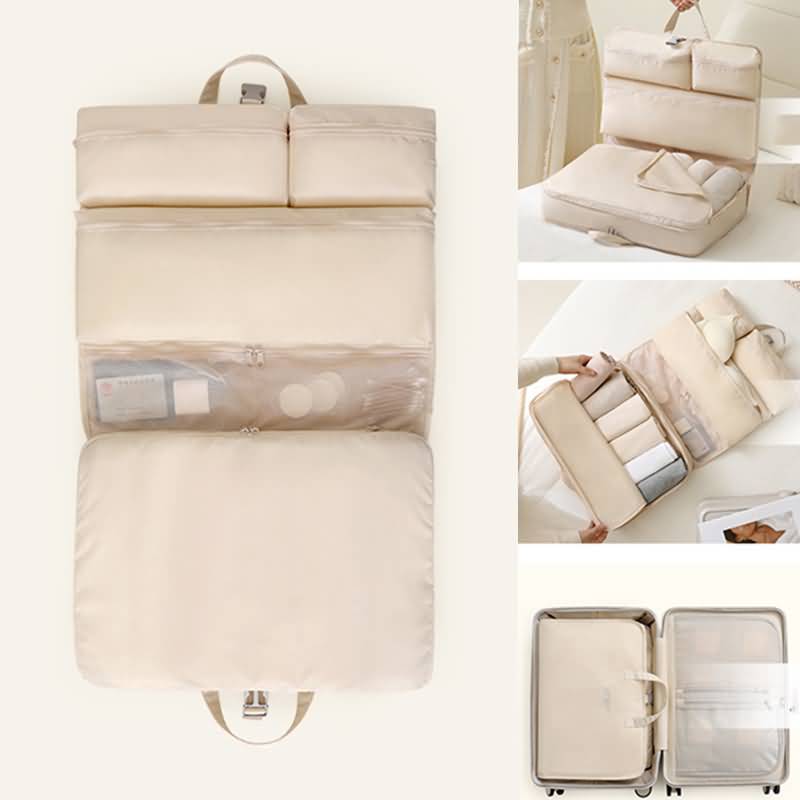 トラベルポーチ 圧縮 6点セット トラベルポーチ 圧縮 トラベルポーチ 靴 ワンピース 45*32*15 便利旅行圧縮バッグ アレンジケース
