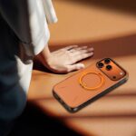 iPhone17 合成革 背面型 ケース magsafe対応ケース iPhone17ケース iPhone17pro ケース