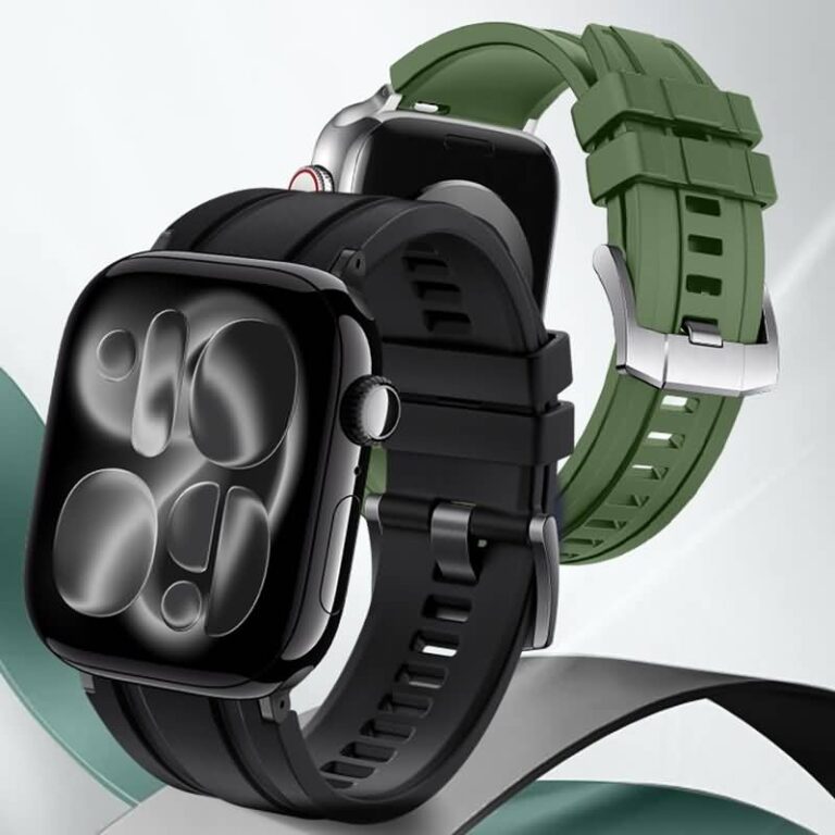 アップルウォッチ バンド Apple Watch 49mm S11 46mm 45/44/42mm 高品質 FKM ラバー フッ素ゴム ラバー ベルト