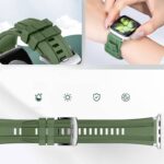 アップルウォッチ バンド Apple Watch 49mm S11 46mm 45/44/42mm 高品質 FKM ラバー フッ素ゴム ラバー ベルト