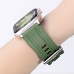 アップルウォッチ バンド Apple Watch 49mm S11 46mm 45/44/42mm 高品質 FKM ラバー フッ素ゴム ラバー ベルト