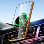 Qi2.2 MagSafe対応 強磁力 車載ホルダー PD25W 快速充電器 Qi2.2 ワイヤレス充電器 MagSafe車載充電器 角度自由調節