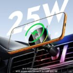 Qi2.2 MagSafe対応 強磁力 車載ホルダー PD25W 快速充電器 Qi2.2 ワイヤレス充電器 MagSafe車載充電器 角度自由調節