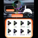 Qi2.2 MagSafe対応 強磁力 車載ホルダー PD25W 快速充電器 Qi2.2 ワイヤレス充電器 MagSafe車載充電器 角度自由調節