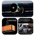 Qi2.2 MagSafe対応 強磁力 車載ホルダー PD25W 快速充電器 Qi2.2 ワイヤレス充電器 MagSafe車載充電器 角度自由調節