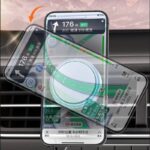 車載ホルダー ワイヤレス充電器 Qi2認証 PD15W急速充電 車載ホルダー 冷却ファン内蔵 マグネット式 スマホホルダー