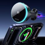 車載ホルダー ワイヤレス充電器 Qi2.2認証 PD25W急速充電 車載ホルダー 冷却ファン内蔵 マグネット式 スマホホルダー 車載充電器