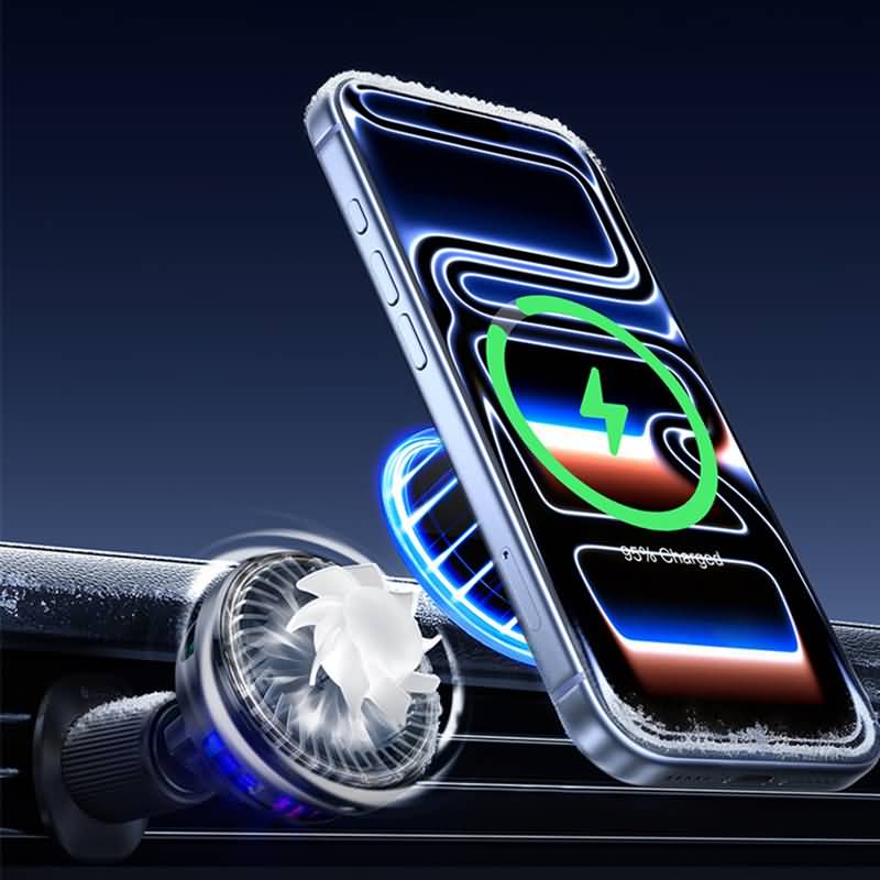 車載ホルダー ワイヤレス充電器 Qi2.2認証 PD25W急速充電 車載ホルダー 冷却ファン内蔵 マグネット式 スマホホルダー 車載充電器