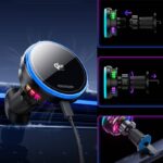 車載ホルダー ワイヤレス充電器 Qi2.2認証 PD25W急速充電 車載ホルダー 冷却ファン内蔵 マグネット式 スマホホルダー 車載充電器