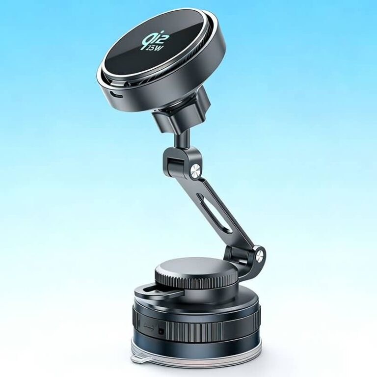 真空吸着式スマホスタンドマグネット式 Qi2.2 ワイヤレス充電対応 25W急速充電 車載ホルダー ワイヤレス充電器 スマホホルダー
