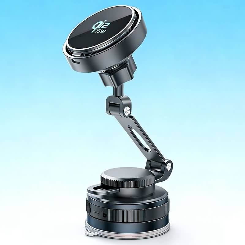 真空吸着式スマホスタンドマグネット式 Qi2.2 ワイヤレス充電対応 25W急速充電 車載ホルダー ワイヤレス充電器 スマホホルダー