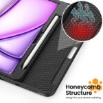iPad Air 11 (2025）背面型ケース スタンド機能 PC+TPU アップル アイパッド 背面型ケース カバー iPad ケース iPad 11th 2025 ケース